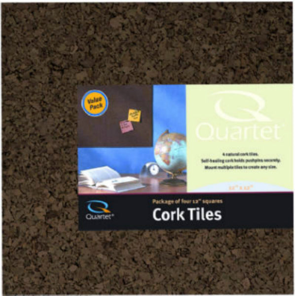 Dark Cork Tile 12" x 12" 4 Pack