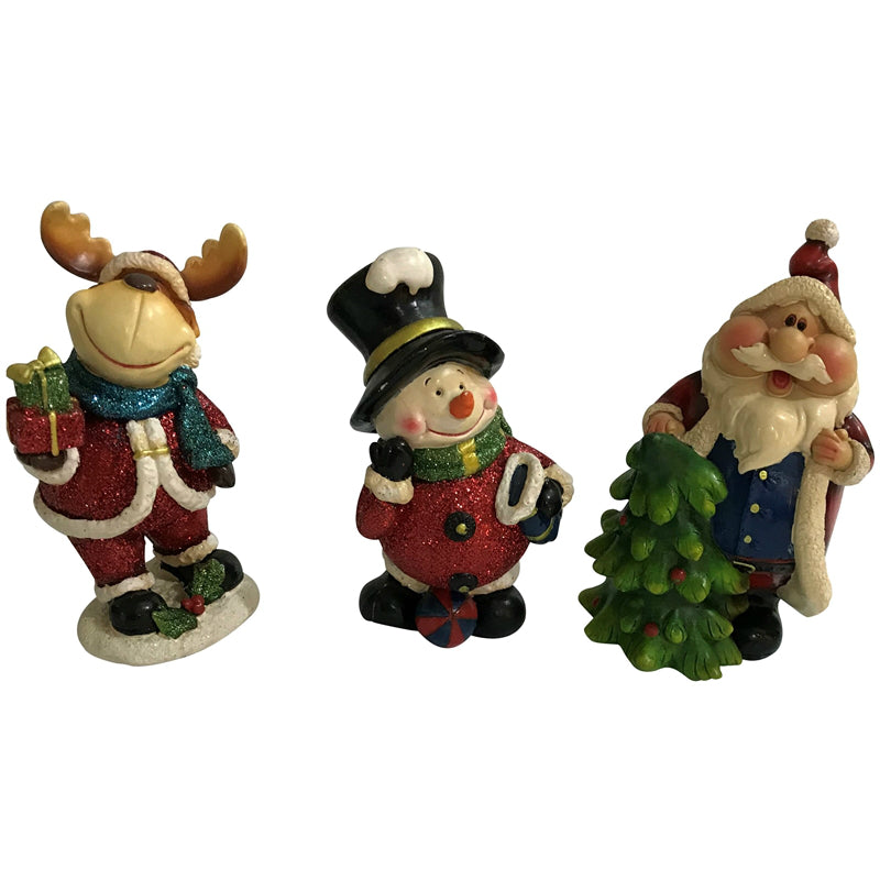 Santas Forest 89335 Christmas Santa/Snowman/Moose, Resin