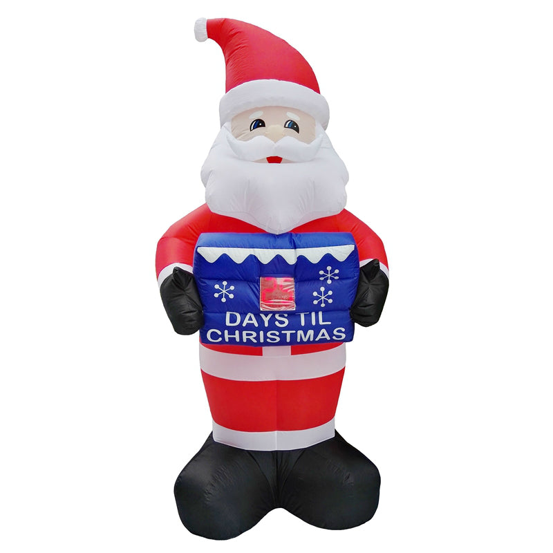Santas Forest 90337 Inflatable Santa Count Down Clock, 8'