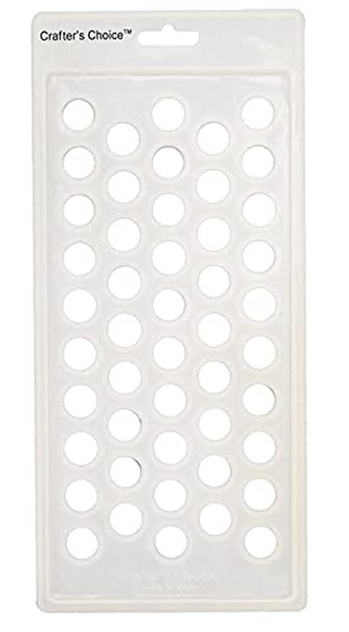Crafter's Choice - Lip Balm Tube Filling Tray - Silicone Tray for Filling Lip Balm Tubes and Cosmetic Products - Round - 3001