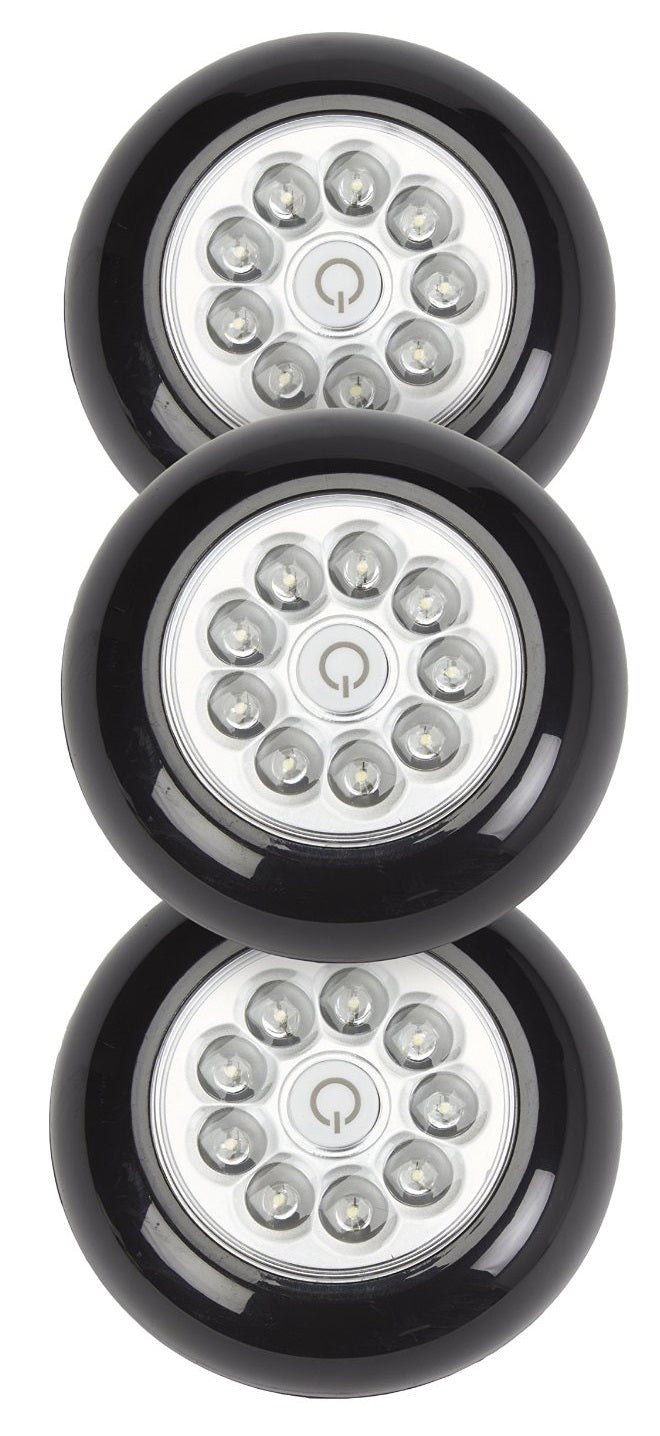 Fulcrum 30016-303 9-LED Anywhere Light, 3 Piece, Black