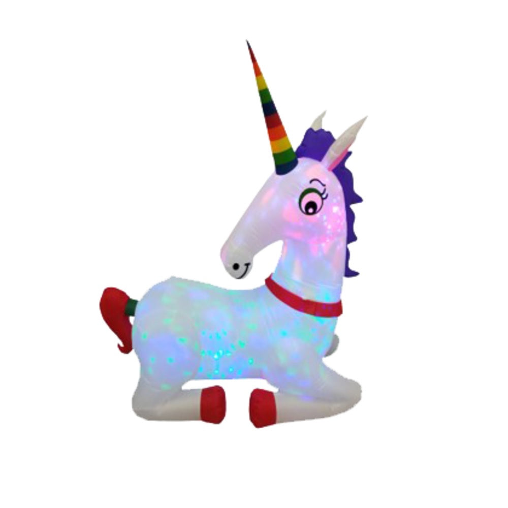 Santas Forest 90606 Christmas Unicorn Inflatable, 5 Feet