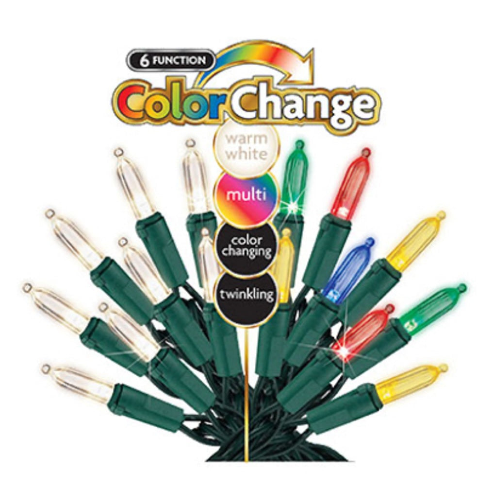 Sylvania V44902-88 Christmas Stay-Lit 6 Function Multi Color Changing LED Lights