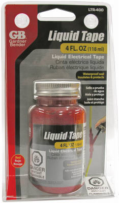 Gardner Bender LTR-400 Liquid Electrical Tape, 4 Oz, Red