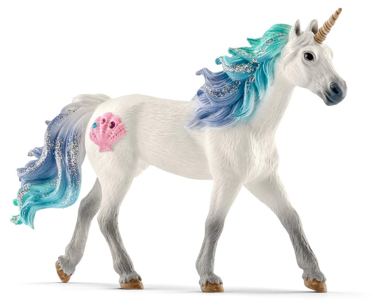Schleich 70570 Bayala Collection Sea Unicorn Stallion Toy Figurine, For Age 3+