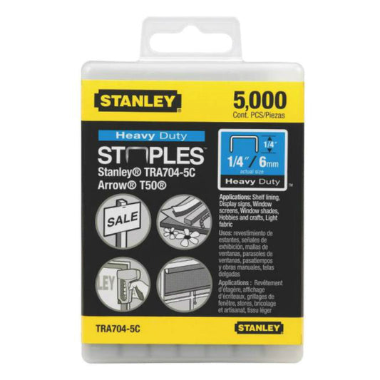Stanley TRA704-5C Heavy Duty Staple 1/4", 5000/Pack