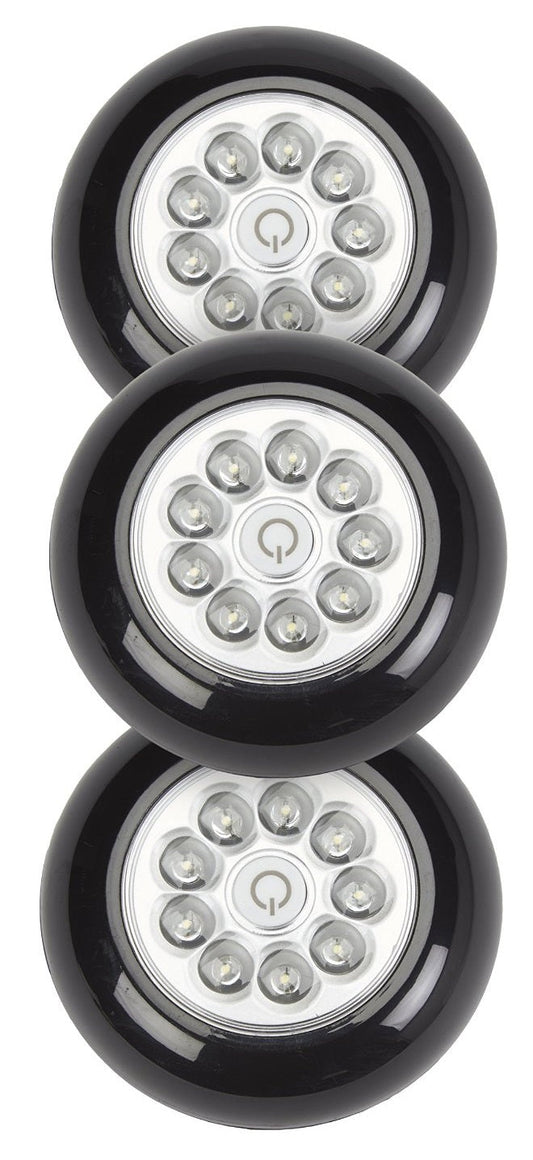 Fulcrum 30016-303 9-LED Anywhere Light, 3 Piece, Black
