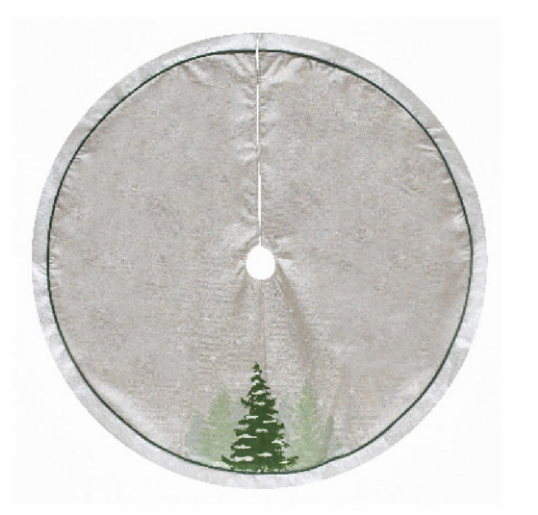 48" GRY/WHT Tree Skirt