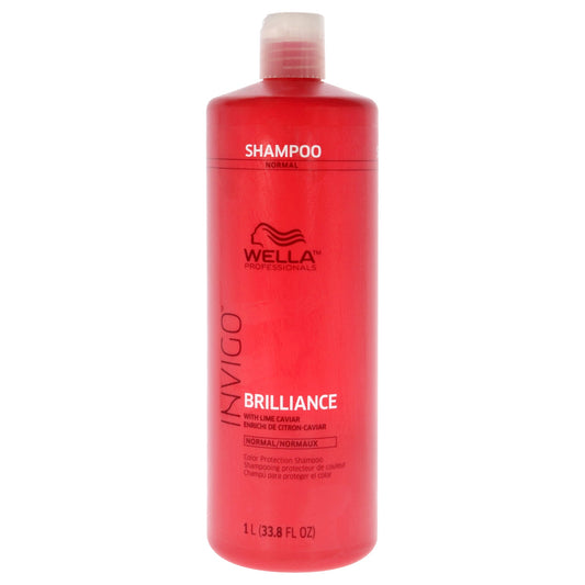 Brilliance Shampoo For Fine to Normal Colored Hair by Wella for Unisex 33.8 oz Shampoo