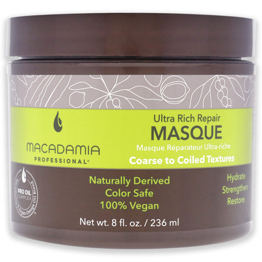 Ultra Rich Repair Masque by Macadamia Oil for Unisex 8 oz Masque
