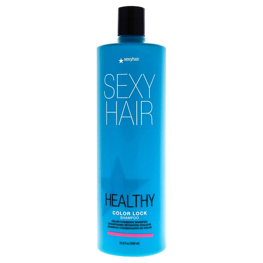 Sexy Hair Healthy Color Lock Shampoo by Sexy Hair for Unisex 33.8 oz Shampoo
