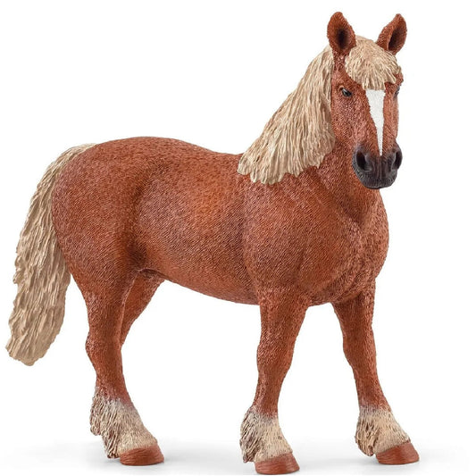 Schleich 13941 Belgian Draft Horse Toy Animal Figurine, Brown & White